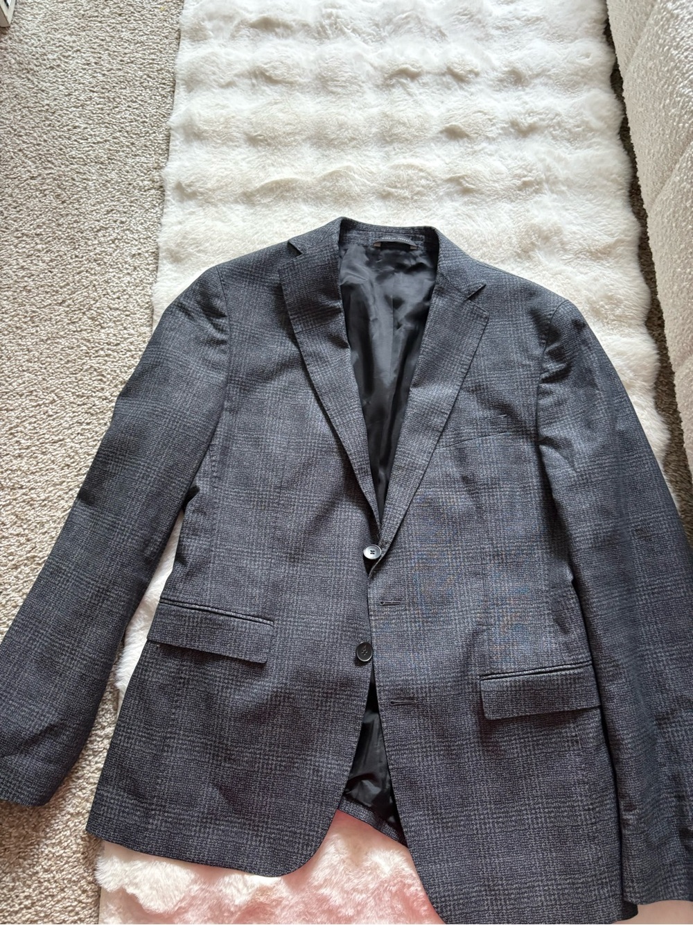Boss mans Gray Plaid Blazer - Classic Tailored Jacket